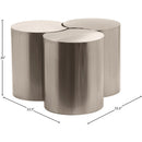 Meridian Dimple Silver Coffee Table IMAGE 6