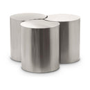Meridian Dimple Silver Coffee Table IMAGE 1