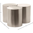 Meridian Dimple Silver Coffee Table IMAGE 6