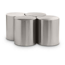 Meridian Dimple Silver Coffee Table IMAGE 1