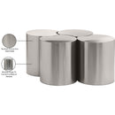 Meridian Dimple Silver Coffee Table IMAGE 5