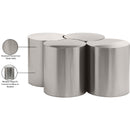 Meridian Dimple Silver Coffee Table IMAGE 5