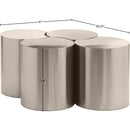 Meridian Dimple Silver Coffee Table IMAGE 6