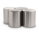 Meridian Dimple Silver Coffee Table IMAGE 1