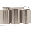 Meridian Dimple Silver Coffee Table IMAGE 6