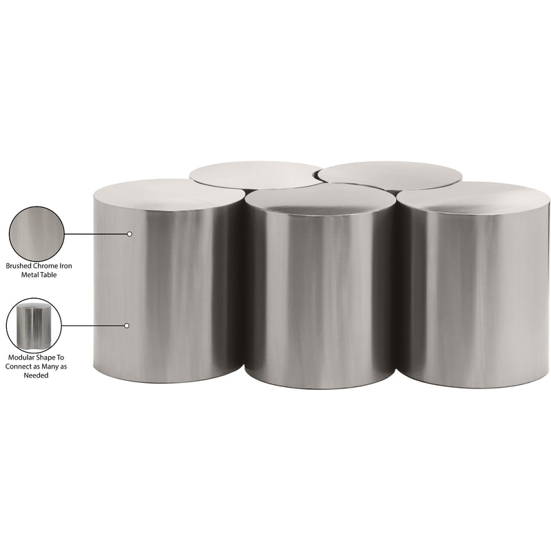 Meridian Dimple Silver Coffee Table IMAGE 5