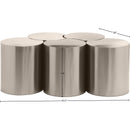 Meridian Dimple Silver Coffee Table IMAGE 6