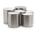 Meridian Dimple Silver Coffee Table IMAGE 1