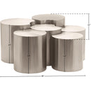 Meridian Dimple Silver Coffee Table IMAGE 6