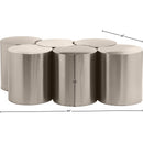 Meridian Dimple Silver Coffee Table IMAGE 6