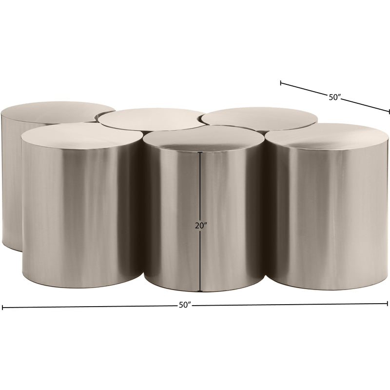 Meridian Dimple Silver Coffee Table IMAGE 6