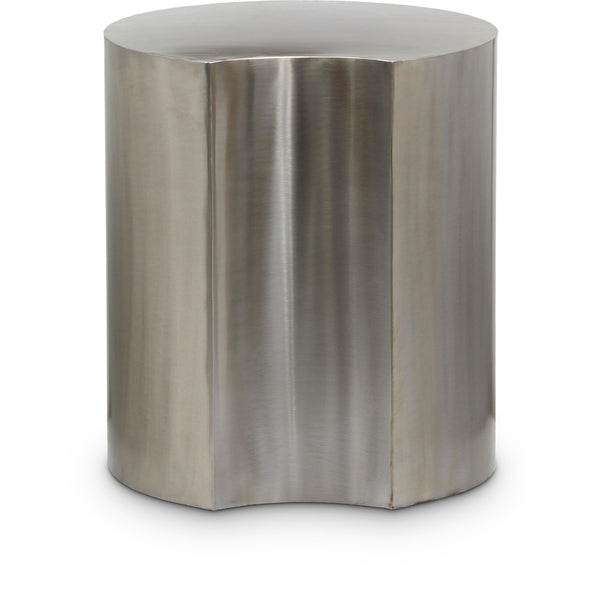 Meridian Dimple Silver End Table IMAGE 1