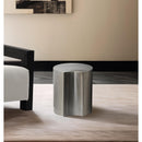 Meridian Dimple Silver End Table IMAGE 2