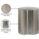 Meridian Dimple Silver End Table IMAGE 5
