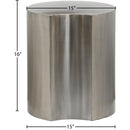 Meridian Dimple Silver End Table IMAGE 6