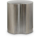 Meridian Dimple Silver End Table IMAGE 1