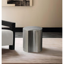 Meridian Dimple Silver End Table IMAGE 2