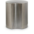 Meridian Dimple Silver End Table IMAGE 1