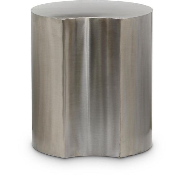 Meridian Dimple Silver End Table IMAGE 1