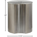 Meridian Dimple Silver End Table IMAGE 6