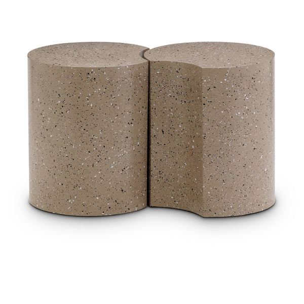 Meridian Dimple Taupe End Table IMAGE 1