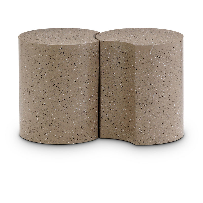 Meridian Dimple Taupe End Table IMAGE 1