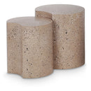 Meridian Dimple Taupe End Table IMAGE 1