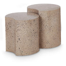 Meridian Dimple Taupe End Table IMAGE 1