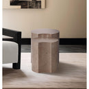 Meridian Dimple Taupe End Table IMAGE 2