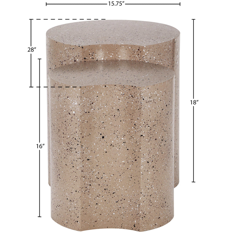 Meridian Dimple Taupe End Table IMAGE 6