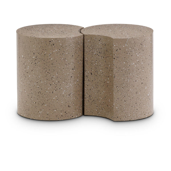 Meridian Dimple Taupe End Table IMAGE 1