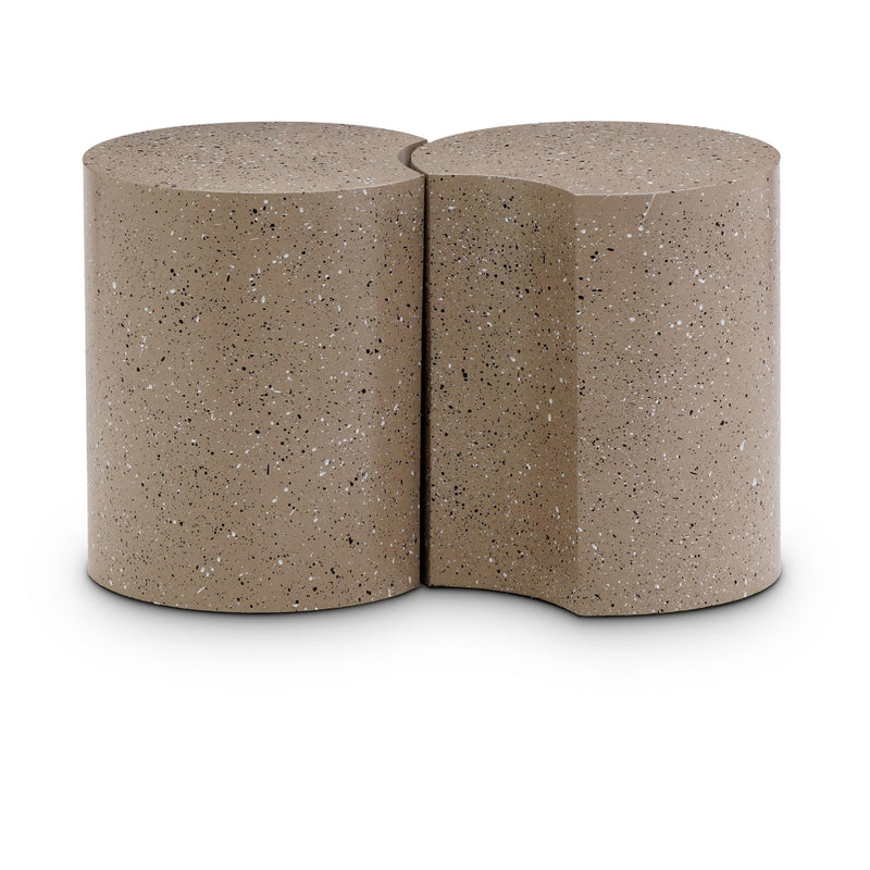 Meridian Dimple Taupe End Table IMAGE 1