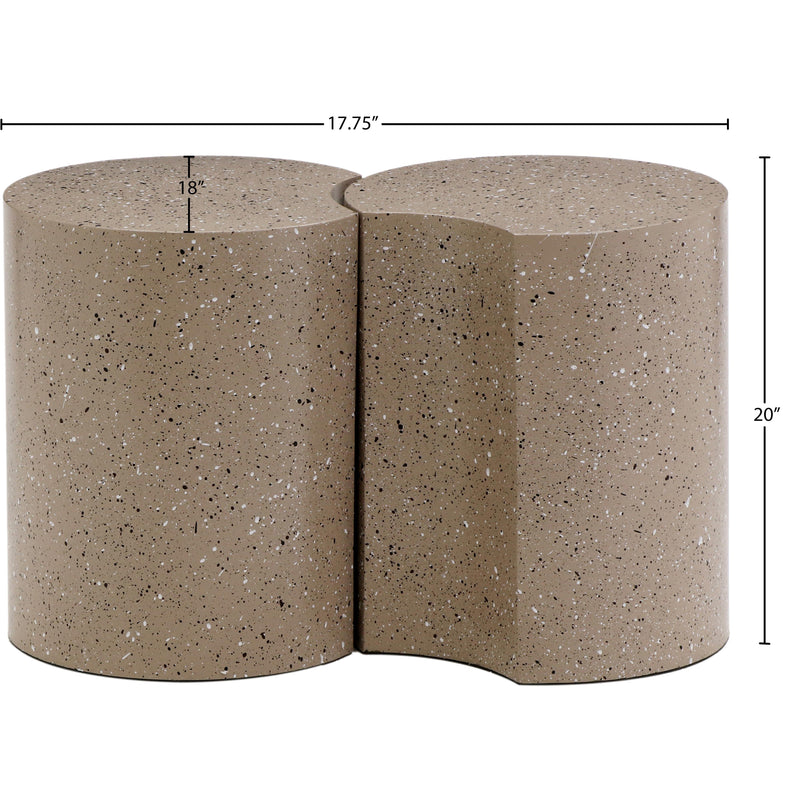 Meridian Dimple Taupe End Table IMAGE 6