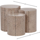 Meridian Dimple Taupe End Table IMAGE 4