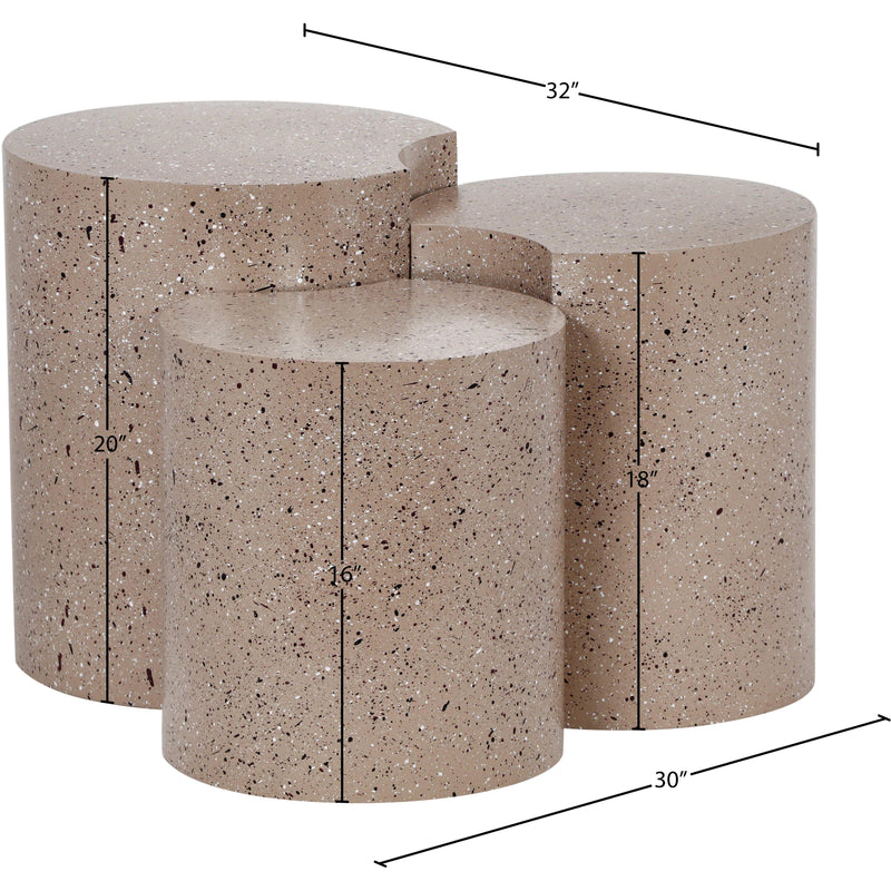 Meridian Dimple Taupe End Table IMAGE 4