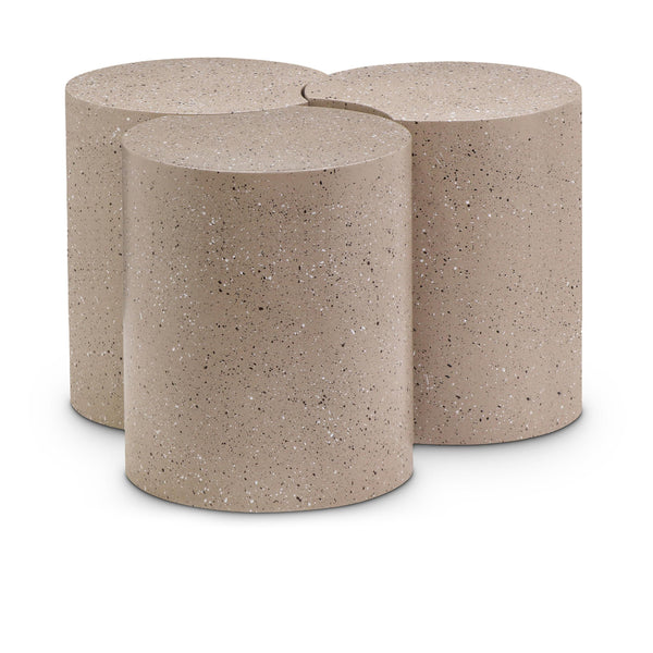 Meridian Dimple Taupe Coffee Table IMAGE 1