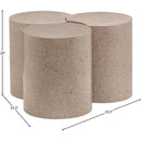 Meridian Dimple Taupe Coffee Table IMAGE 5