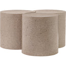 Meridian Dimple Taupe Coffee Table IMAGE 3