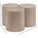 Meridian Dimple Taupe Coffee Table IMAGE 6