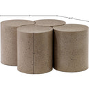Meridian Dimple Taupe Coffee Table IMAGE 6