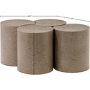 Meridian Dimple Taupe Coffee Table IMAGE 6