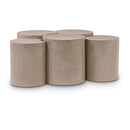 Meridian Dimple Taupe Coffee Table IMAGE 1