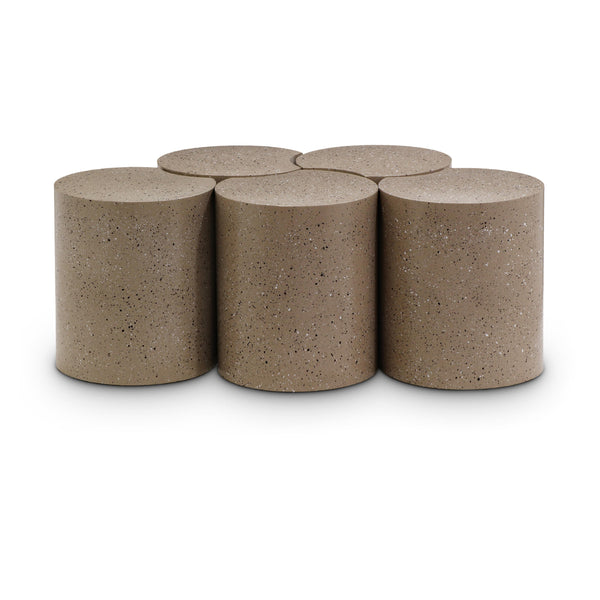 Meridian Dimple Taupe Coffee Table IMAGE 1