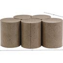 Meridian Dimple Taupe Coffee Table IMAGE 6