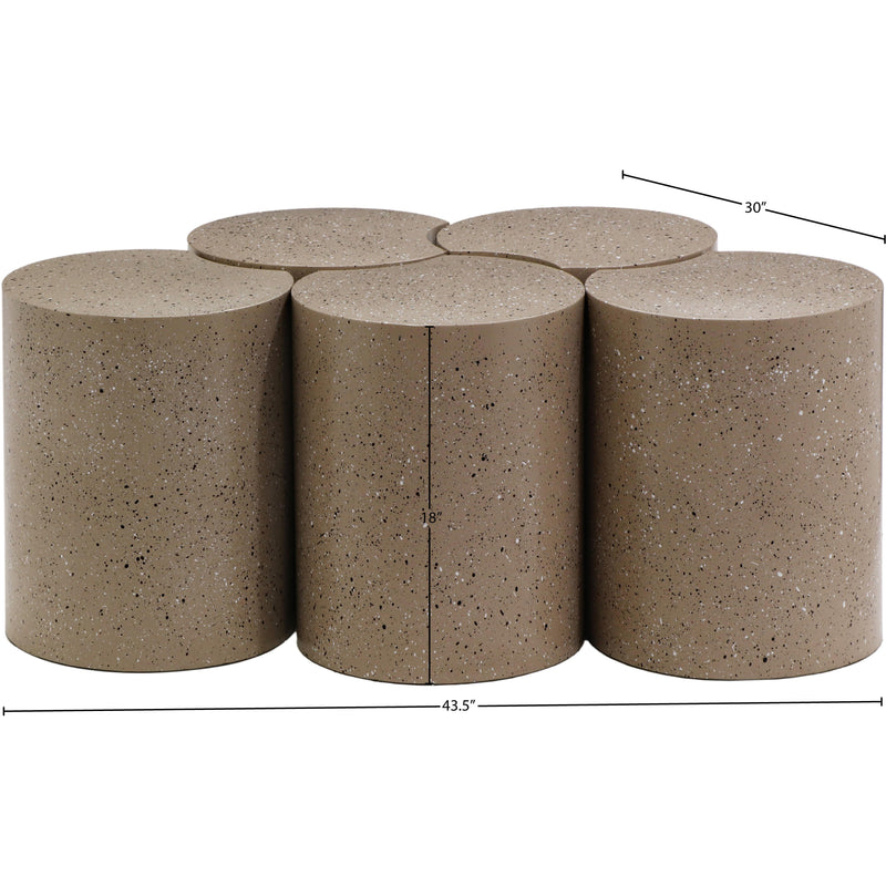 Meridian Dimple Taupe Coffee Table IMAGE 6