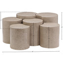 Meridian Dimple Taupe Coffee Table IMAGE 6