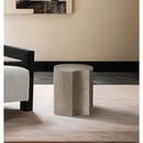 Meridian Dimple Taupe End Table IMAGE 2