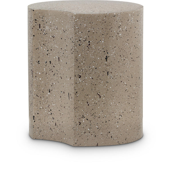 Meridian Dimple Taupe End Table IMAGE 1