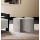 Meridian Dimple White End Table IMAGE 2