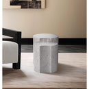 Meridian Dimple White End Table IMAGE 2